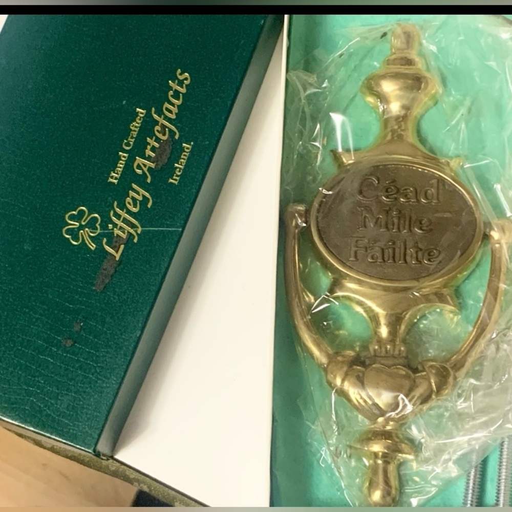 NEW IRISH “Cead Mile Failte” (100 Thousand Welcomes) Door Knocker.